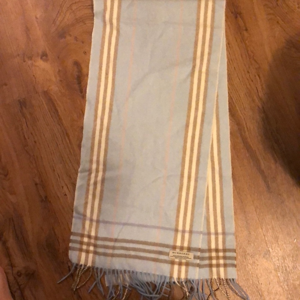 Light blue Burberry scarf
